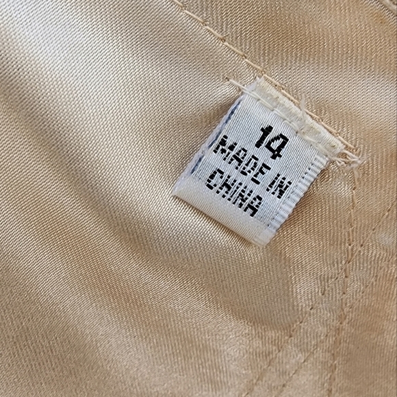 COLORS Beige Strapless Long Evening Dress size 14 - Picture 4 of 11